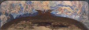 Poetry and Love Separate Virtue from Vice - Study for the First Frieze of the Proscenium of the Municipal Theater of Rio de Janeiro by Eliseu Visconti